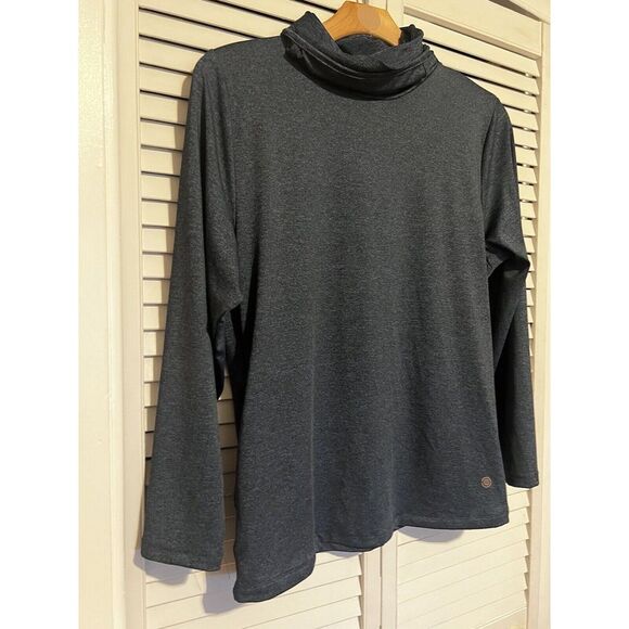 MAX STUDIO Women's Size XL Xlarge Top‎ Shirt Performance Long Sleeve Blue - Picture 2 of 9